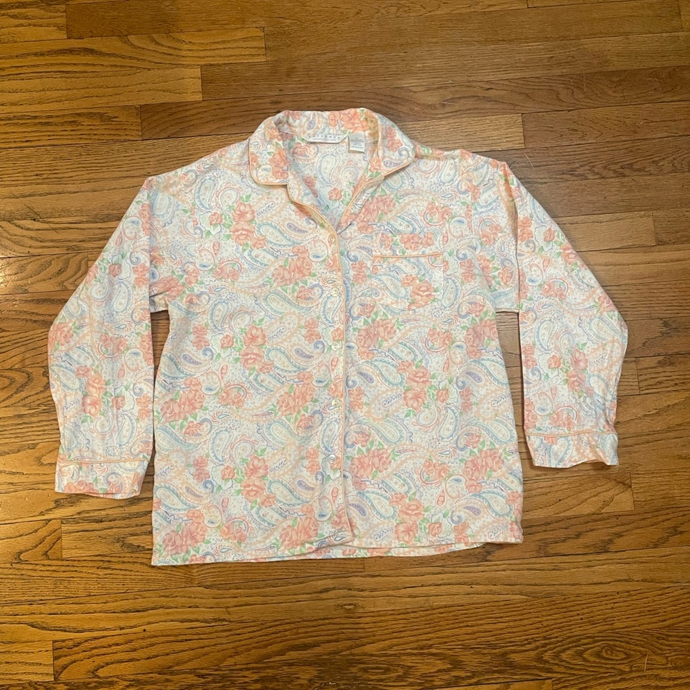 Vintage Partners Paisley Flannel Button Up Shirt